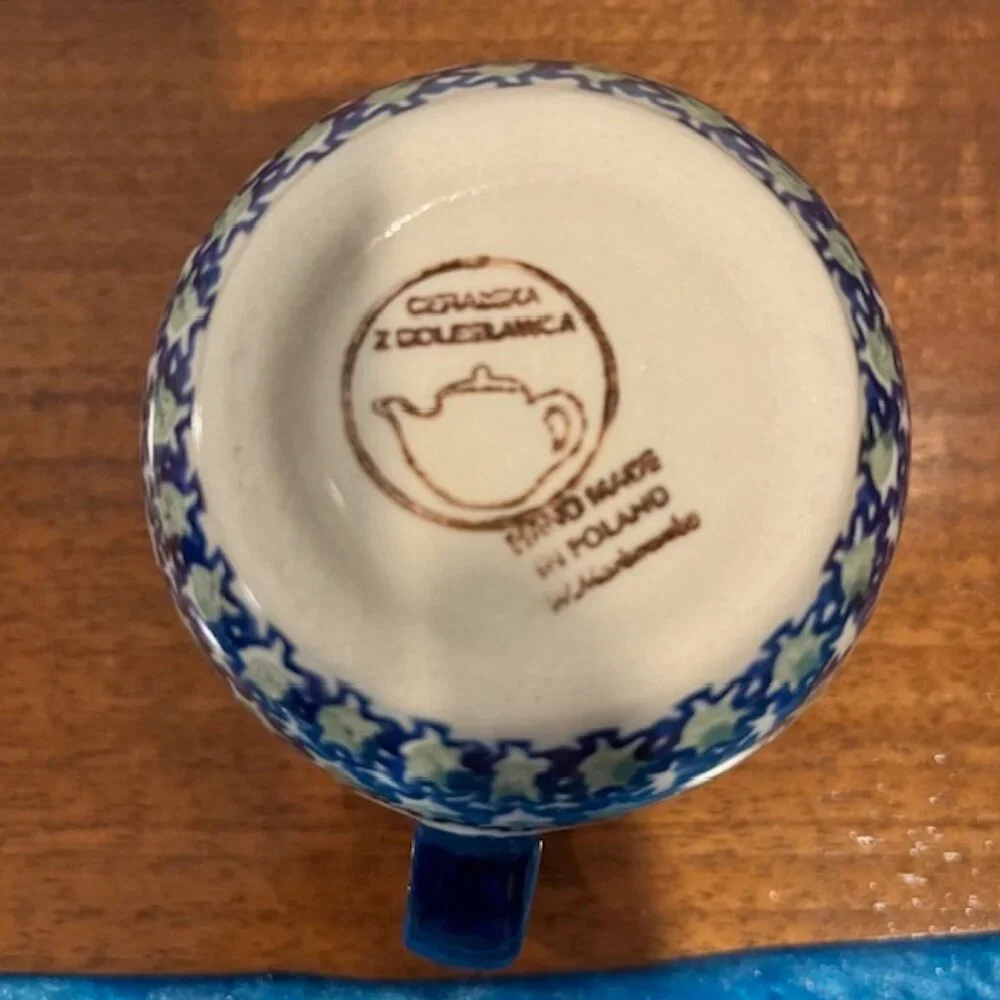 Ceramika Polish Pottery 4oz Creamer Pitcher Orange Poppy Flowers